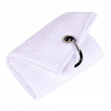 Golf Towel | Microfiber Fabric Waffle Pattern with Heavy Duty Clip Carabiner