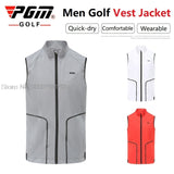 Golf Apparel Men's Windproof Golf Vest | Mens Full-Zip Sleeveless Jackets Leisure Sports Vest