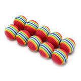 10 Piece Golf Sponge Soft Rainbow Balls | Golf Swing Training Balls