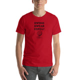 Swing, Swear, Repeat | Short-Sleeve Unisex T-Shirt